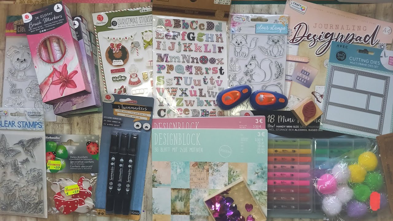 Riesen-Action-Haul mit Tedi, Kik & Woolworth inkl. Trödelmarkt: Stanzen, Designpapier, Stempel u.v.m