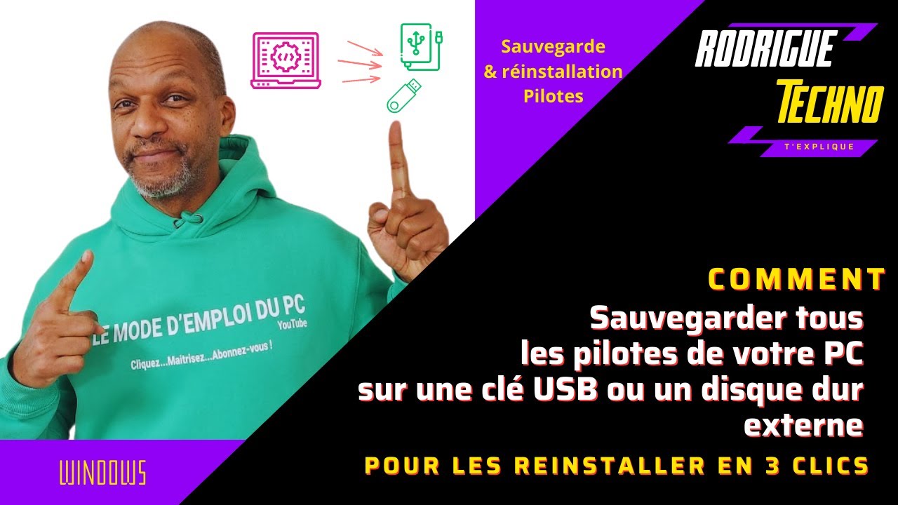 Comment sauvegarder sur clé usb tous les pilotes de son PC pour les restaurer en cas de plantage