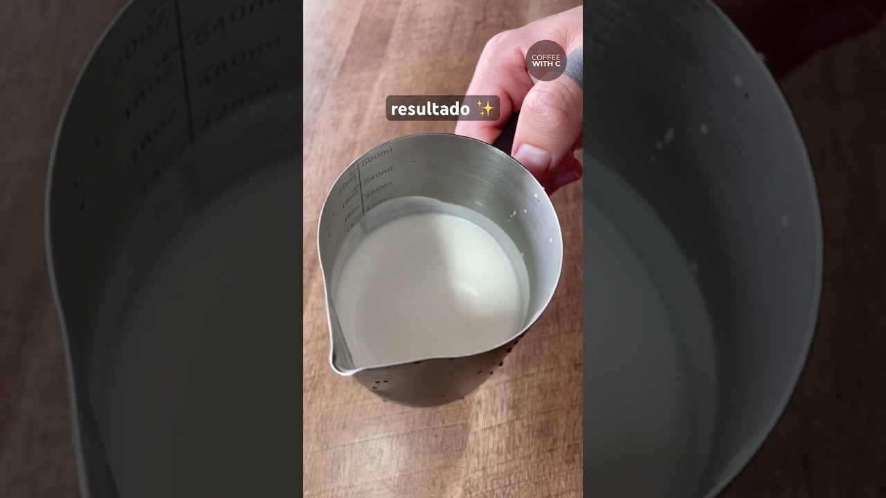 &iexcl;Espumar LECHE en casa es F&Aacute;CIL! Sin M&Aacute;QUINA y PERFECTA para ARTE LATTE #baristabasics #artelatte