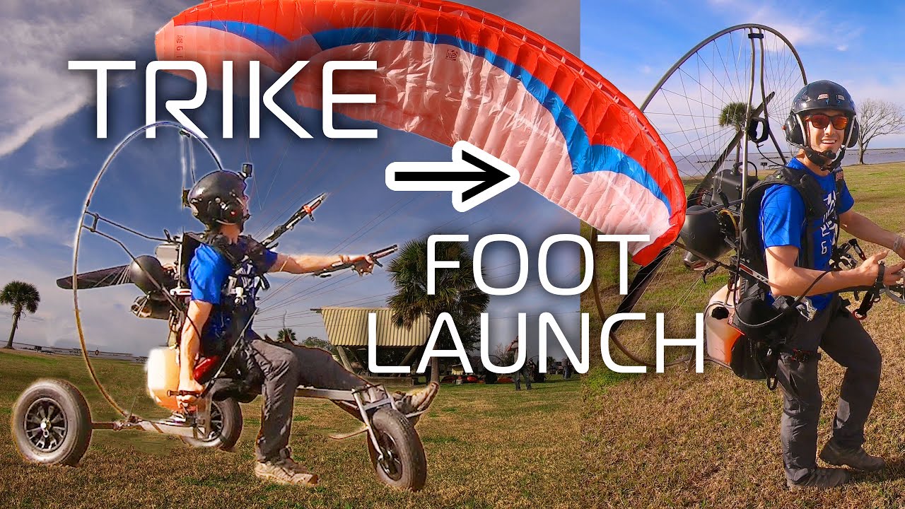 Paramotor Trike converts to Foot Launch In Seconds, with the Atom 80
