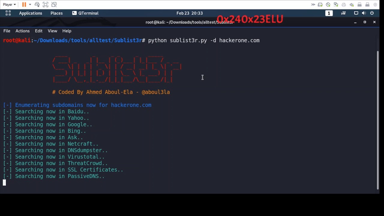 Sublister subdomain scanner