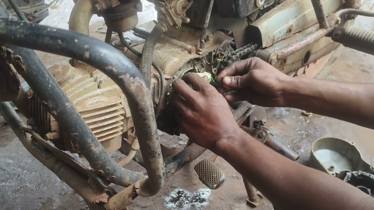 Hero Honda bike current problem starting problem#Abhishek auto garage#