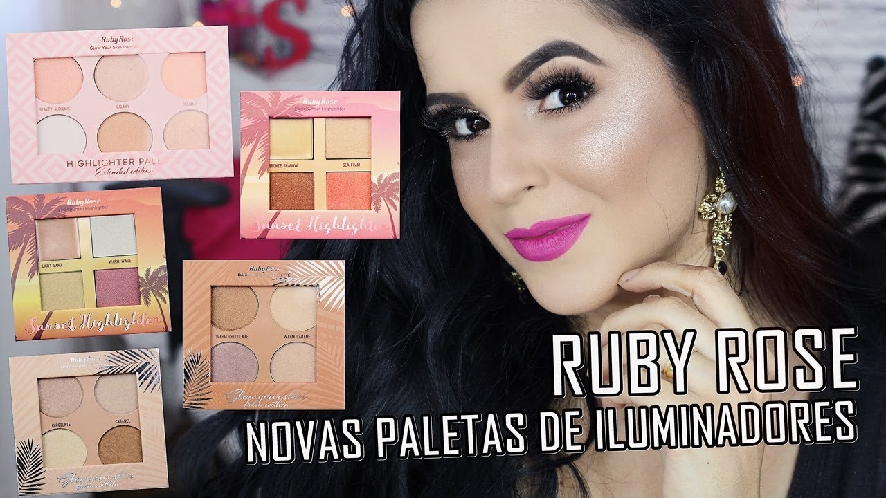 PALETA ILUMINADORES RUBY ROSE - RESENHA COMPLETA