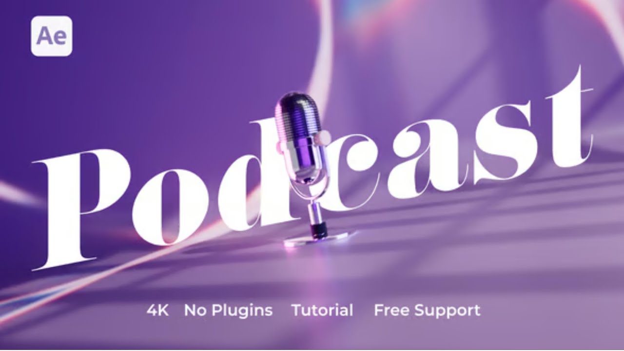 Podcast intro 2025 - Podcast Opener After Effects Template