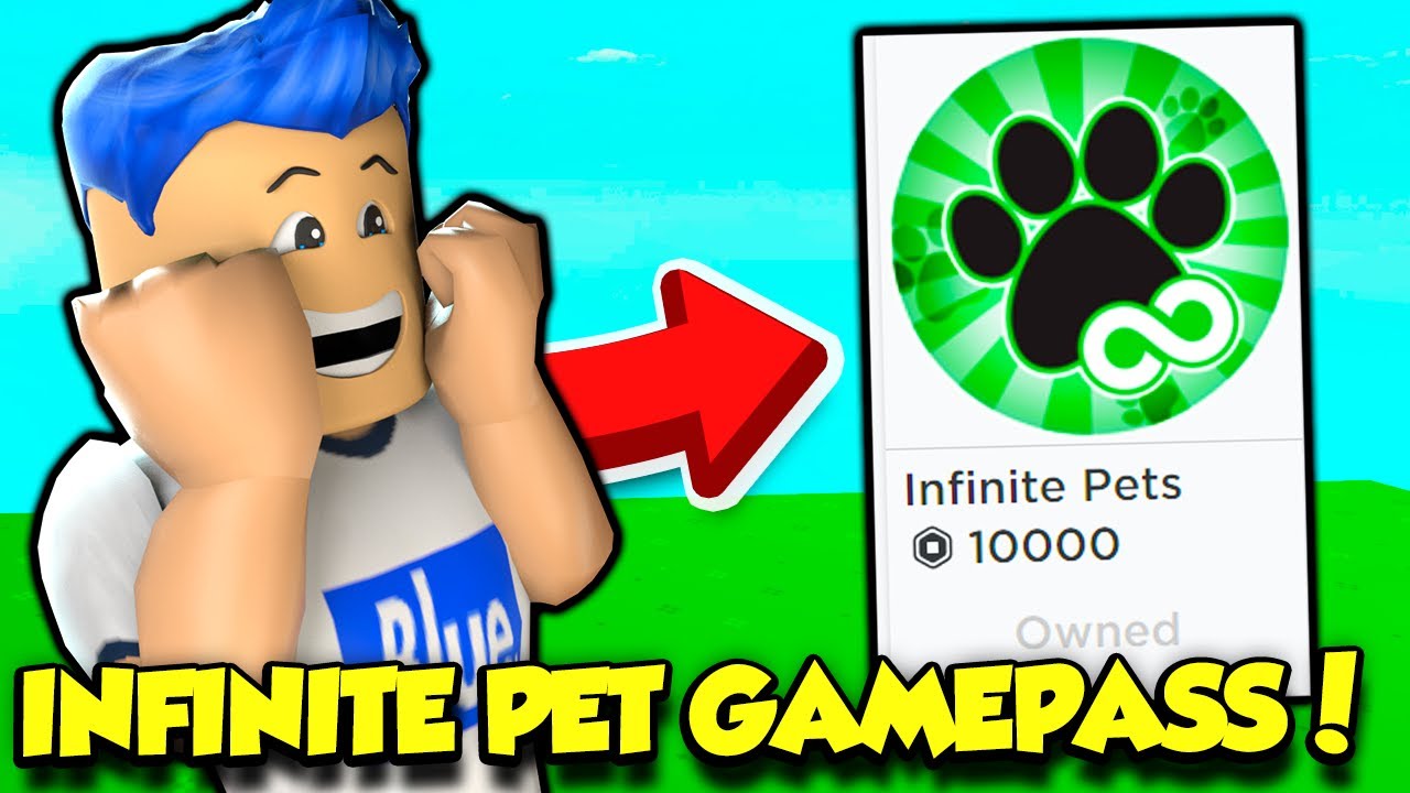 BUYING THE INFINITE PET GAMEPASS AND GETTING MAX PETS EQUIPPED!! (Roblox)