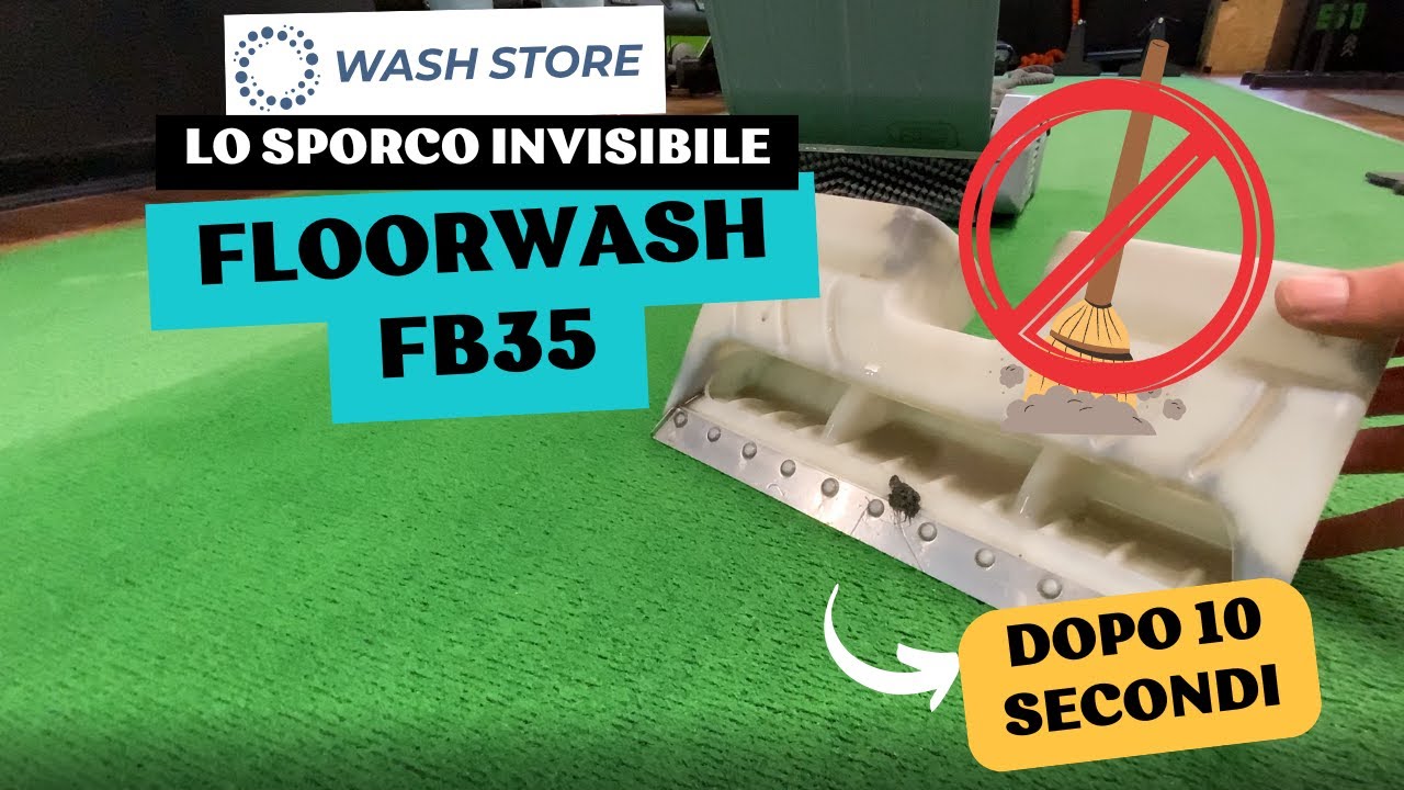 Pulizia Profonda su Moquette e Prato Sintetico: Lavapavimenti Floorwash FB35 in Azione
