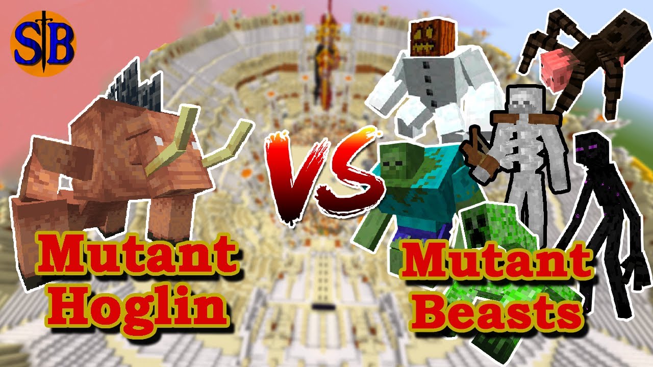 Mutant Hoglin (Mutant More) vs Mutant Monsters | Minecraft Mob Battle