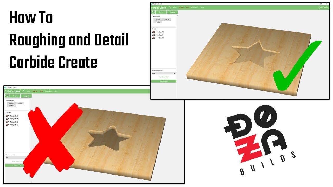 Carbide Create Roughing and Detail Pass