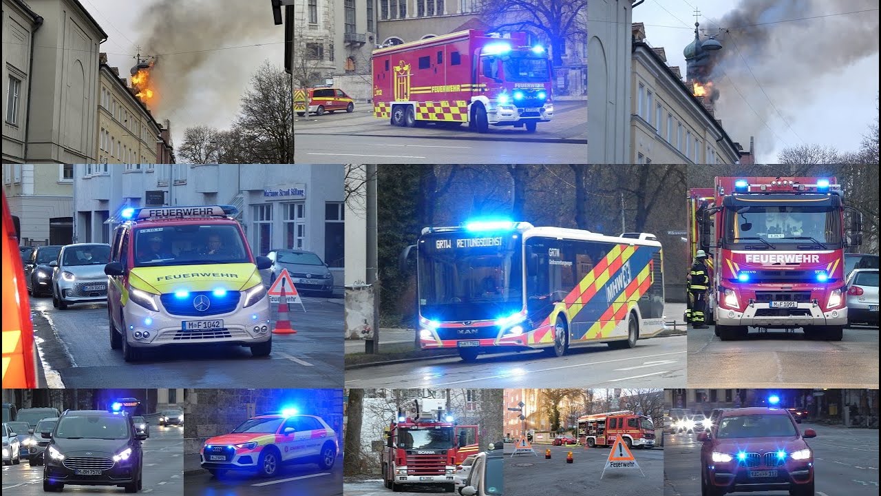 [Dachstuhlbrand B6]Flammen aus historischem Münchner Seniorenheim