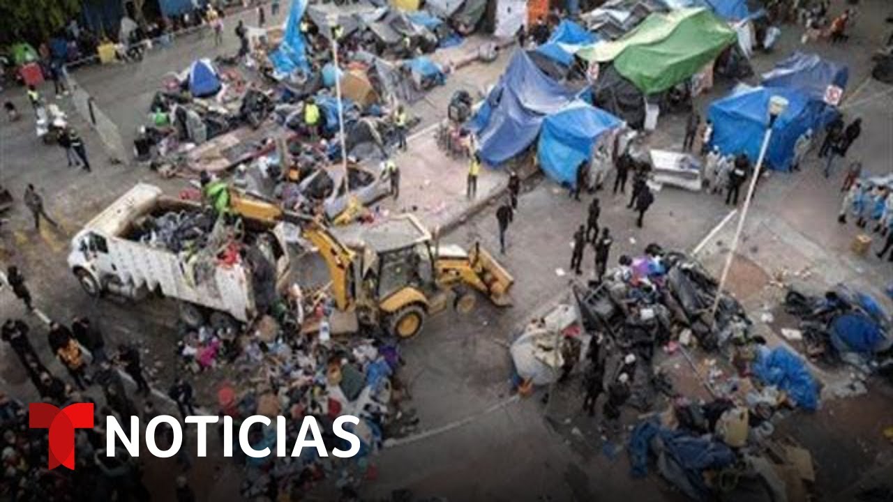 Desmantelan el campamento de 'El Chaparral' en Tijuana | Noticias Telemundo