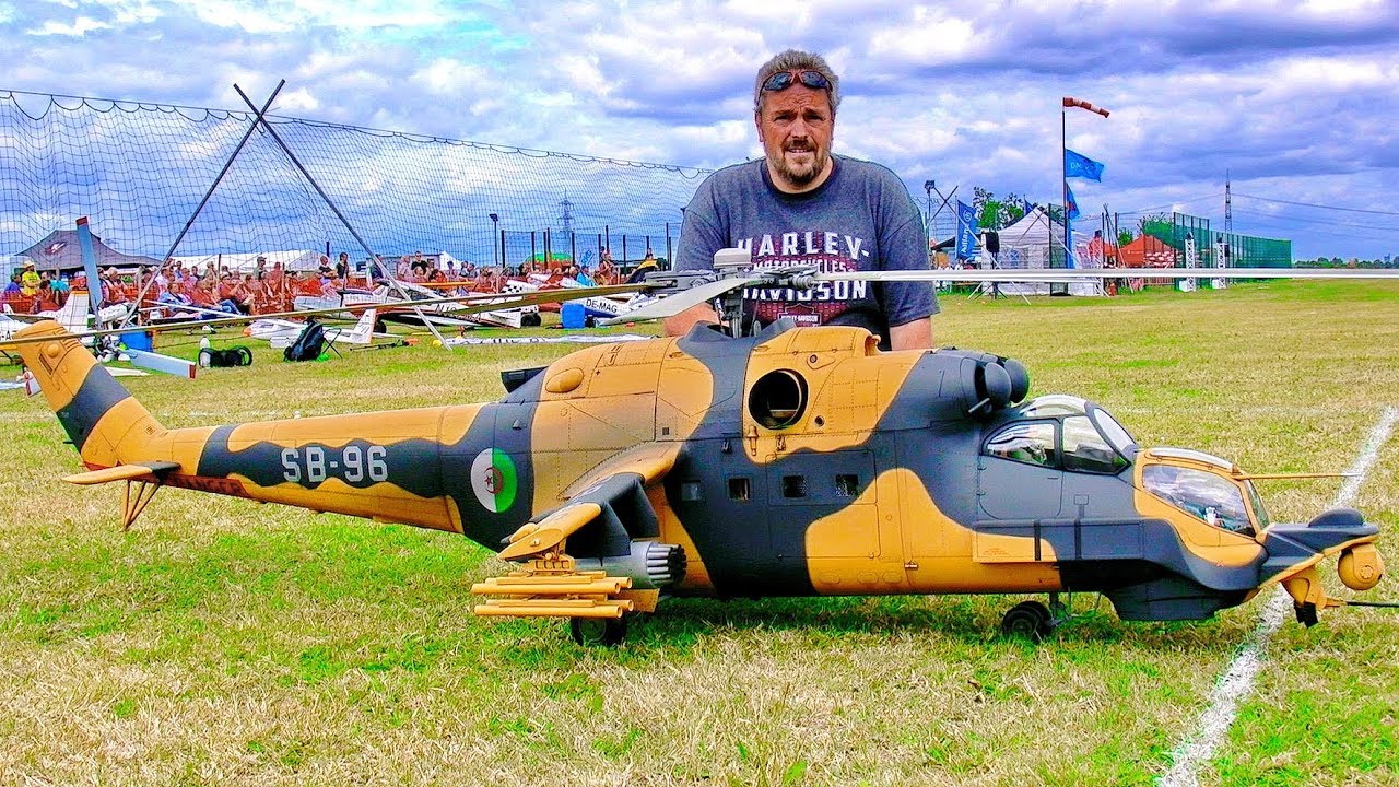 WOW !!!STUNNING !! RC MIL MI-24 SUPERHIND / BIG SCALE MODEL TURBINE HELICOPTER FLIGHT DEMONSTRATION