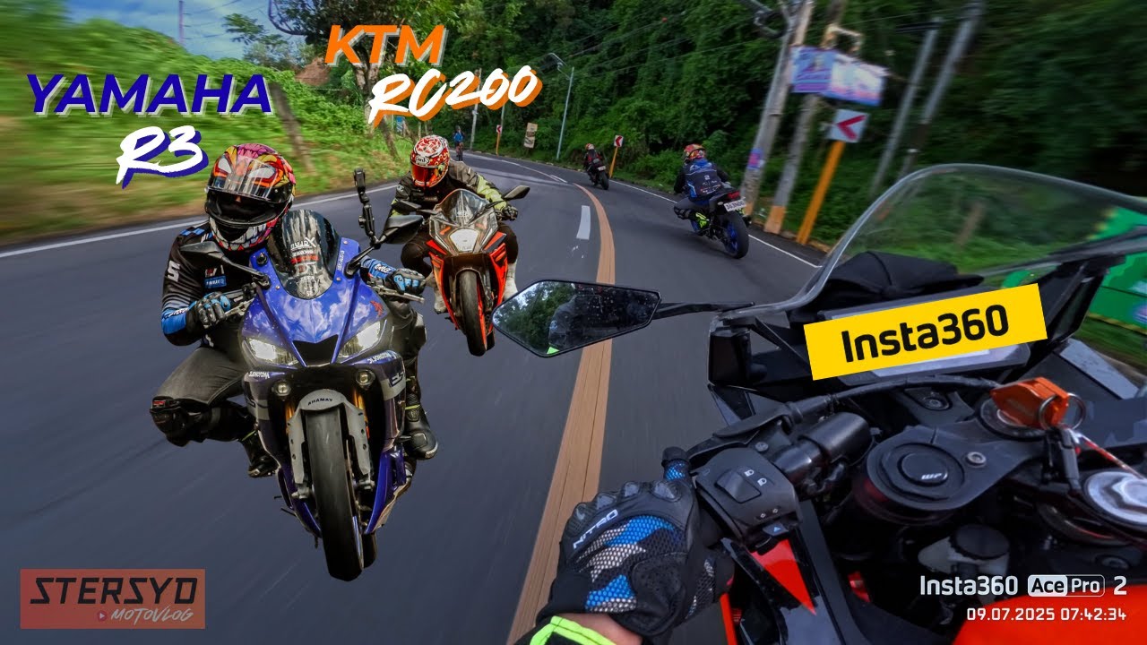 KTM RC200 vs PRES JR'S YAMAHA R3 | CHASE CAM 1 | INSTA360 ACE PRO 2 | 4K RAW
