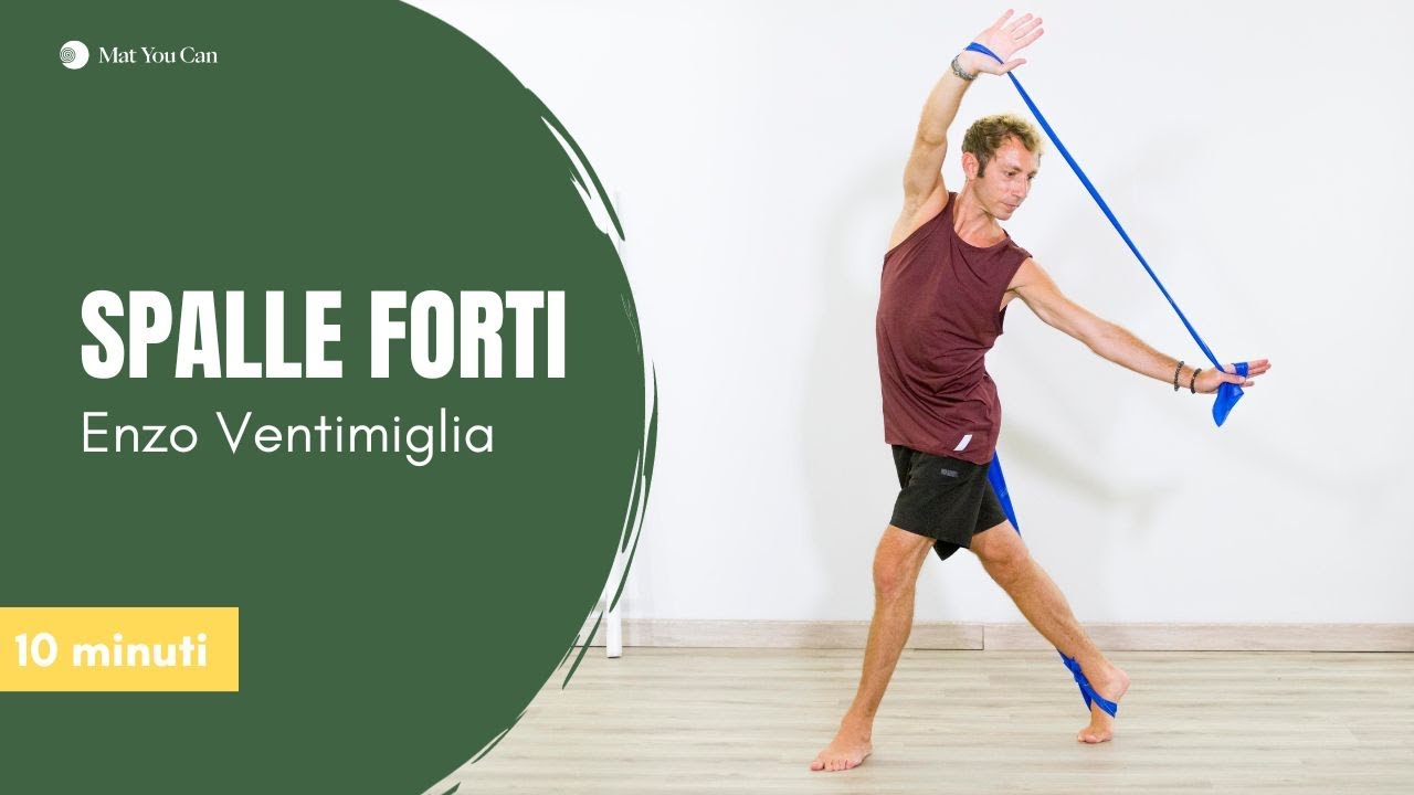 Pilates con l'elastico per rinforzare le spalle | Lezione completa con Enzo Ventimiglia (10 minuti)