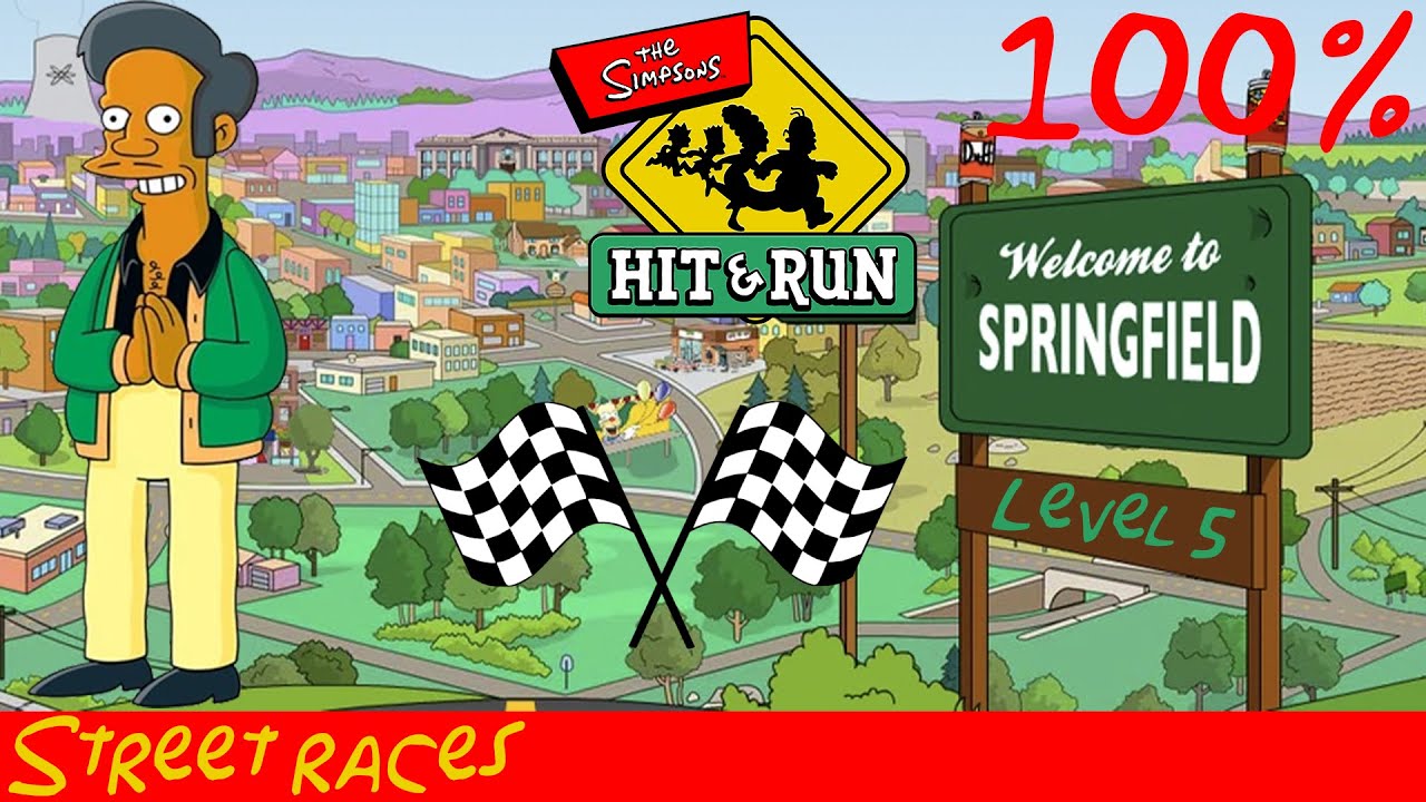 Simpsons hit and run 100%: Level 5 - Street Races