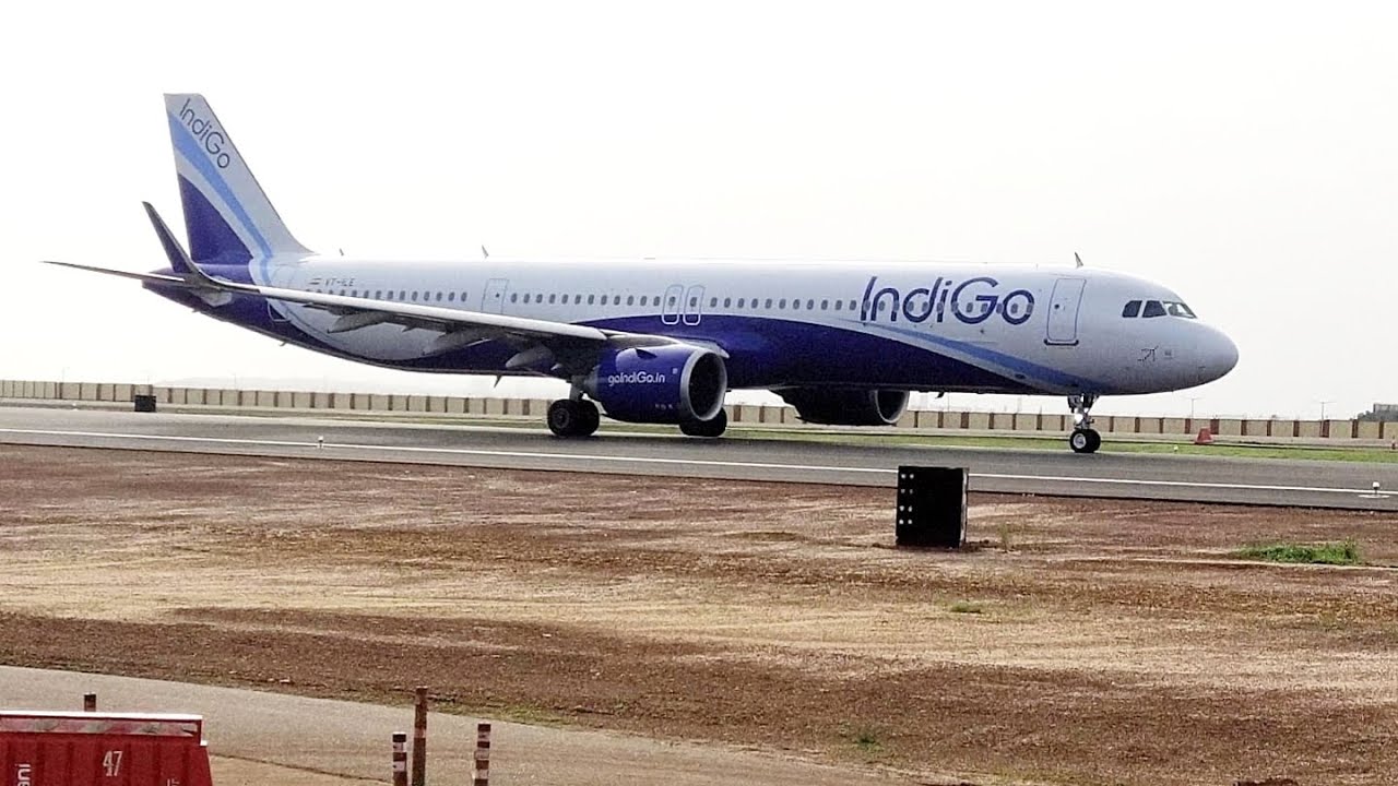 IndiGo A321N takeoff from Mangalore International Airport