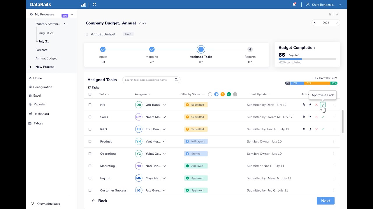 DataRails FP&A Software Demo