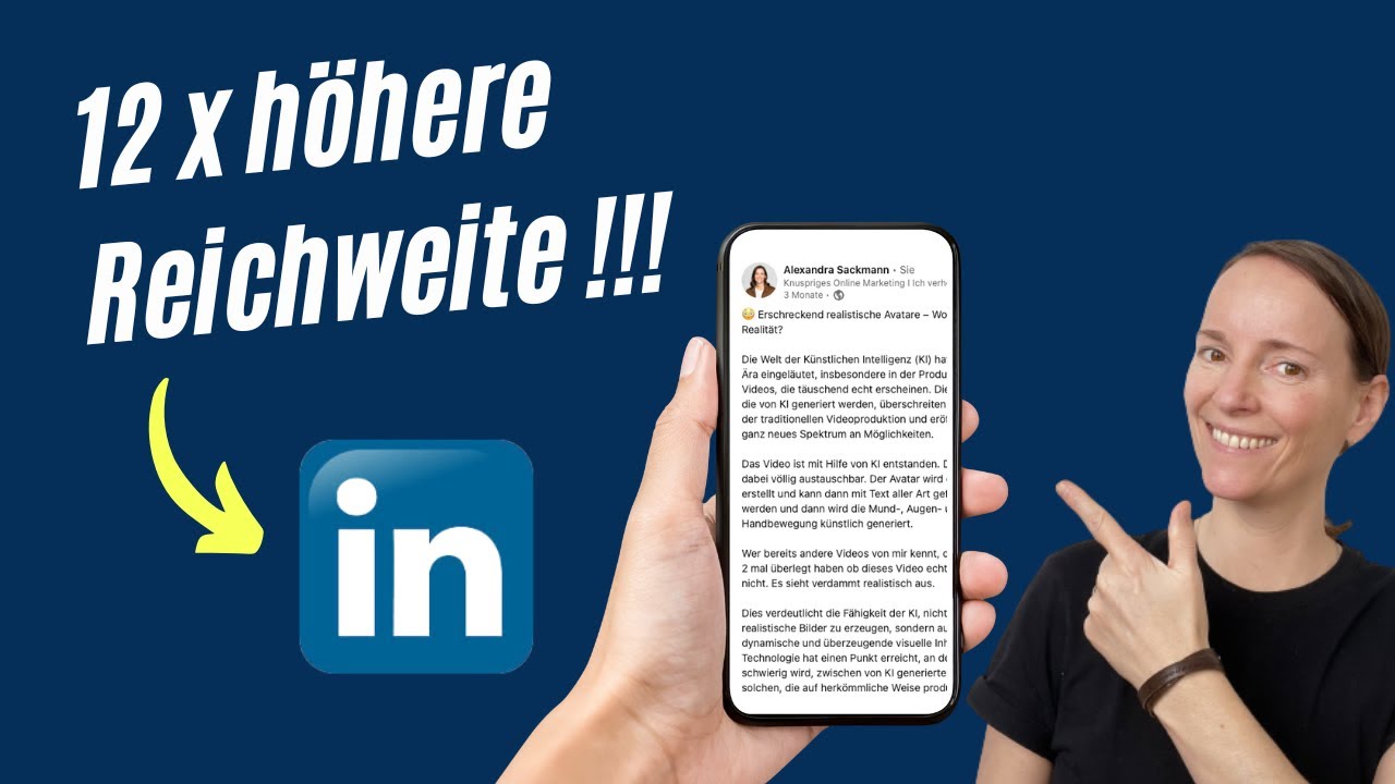 LinkedIn Beitrag - 12 mal h&ouml;here Reichweite
