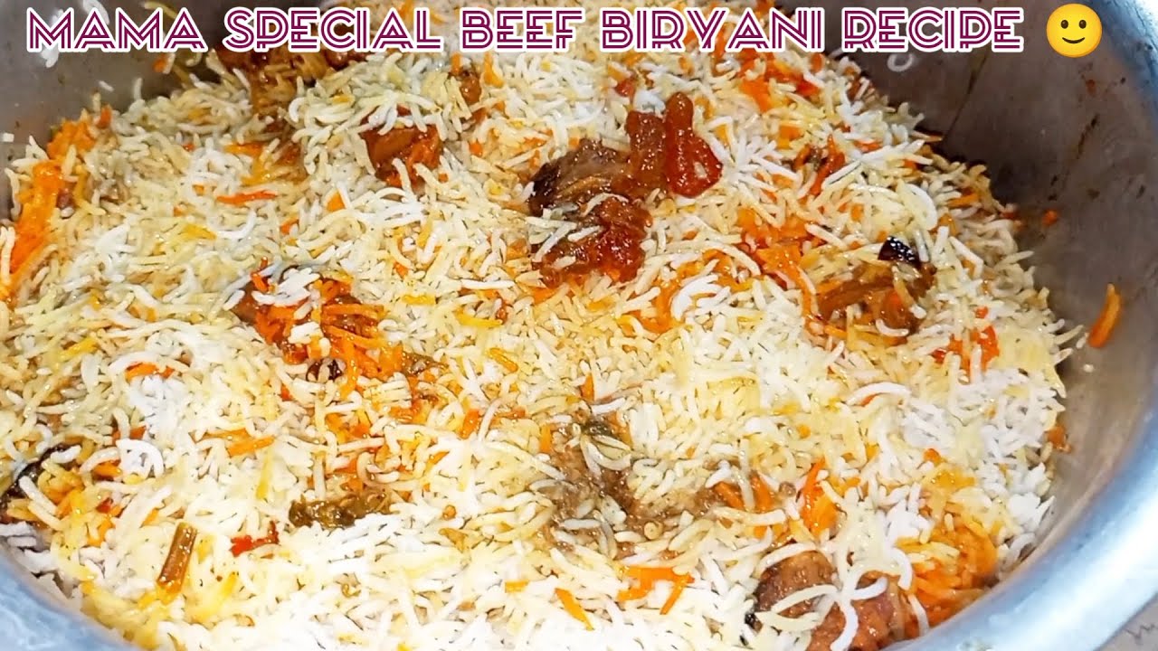 ||Mama Beef Biryani Recipe In Urdu|| Beef Biryani Kaisa Bnaty Hain|| Special Beef Biryani Recipe||