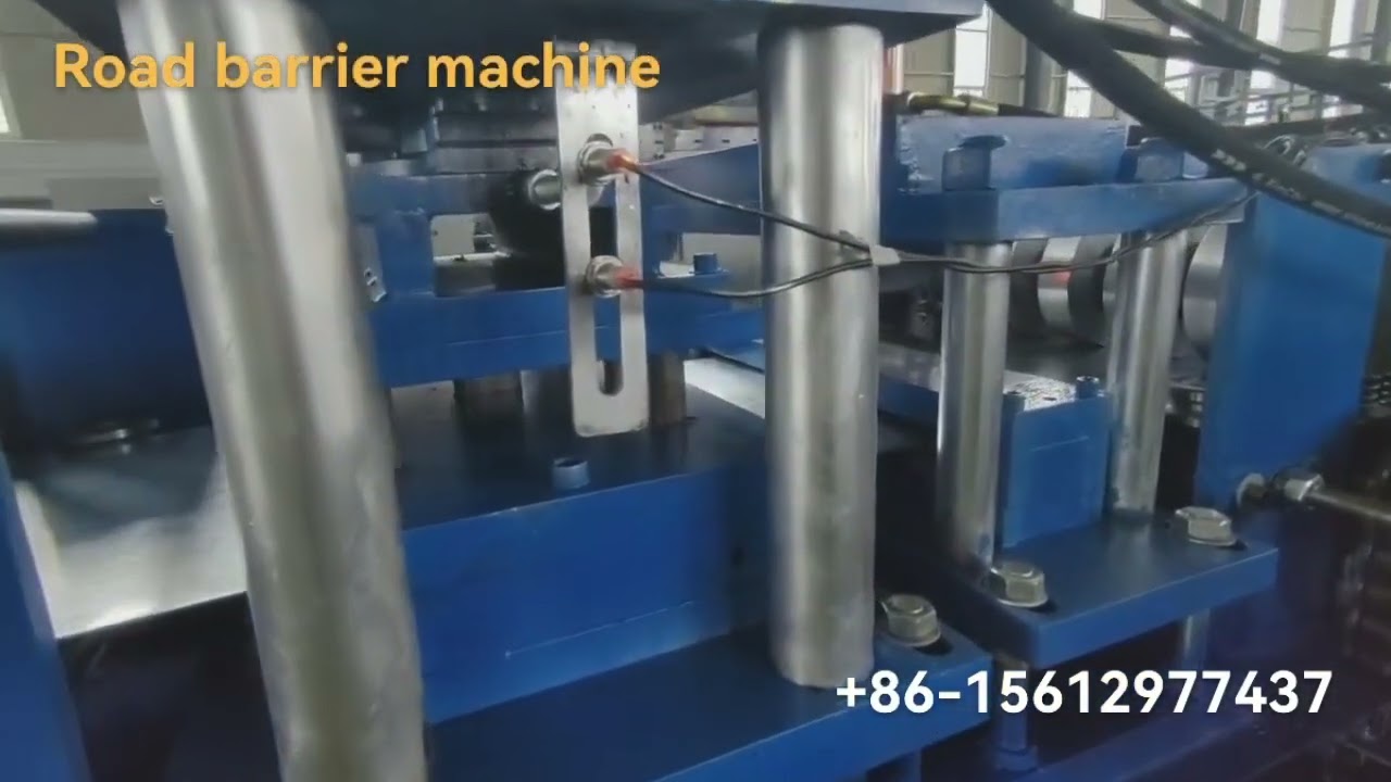 How the road barrier making?#machine #rollformingmachine #shorts #ppgi #gi #export #roadblock #usa