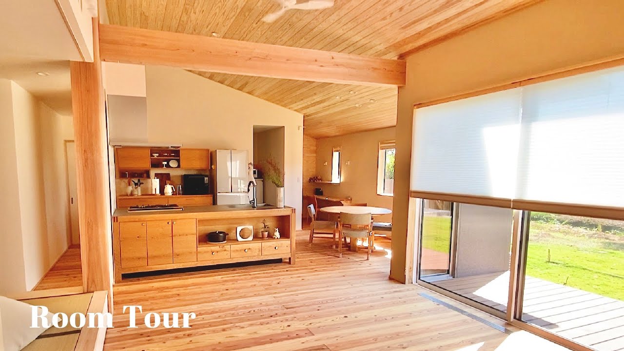 SUB[Room Tour] A one-story house with a sloping ceiling and a great sense of openness