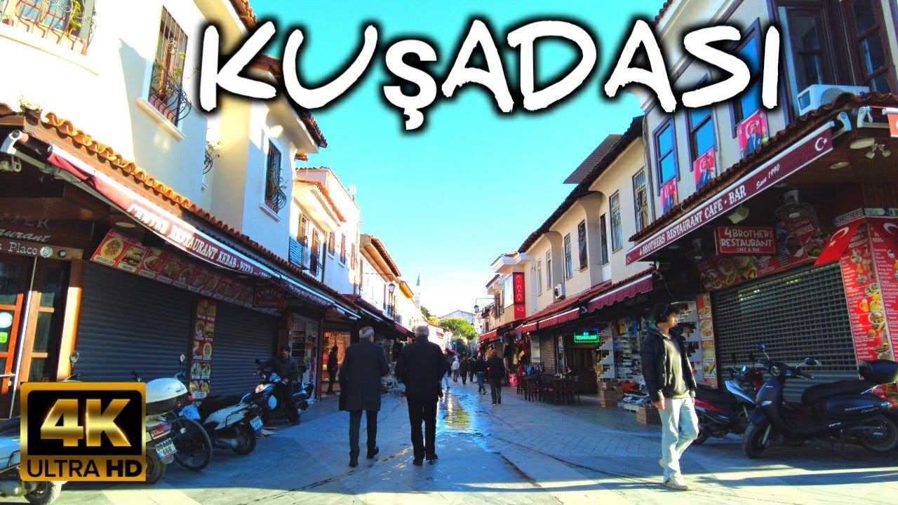 KUŞADASI TÜRKİYE VIRTUAL TOUR | LADIES BEACH TO CITY CENTER | 4k UHD 60fps | February 2024