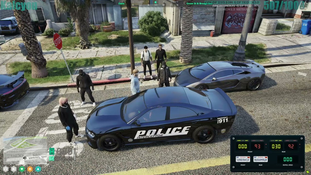 The PD gets aired out for pulling up to The Manor's block. | GTA NoPixel 4.0
