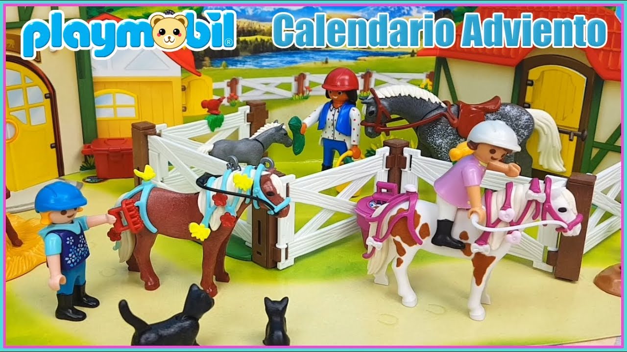 Playmobil - Abrimos un calendario de adviento súper bonito, con ponys, caballos...