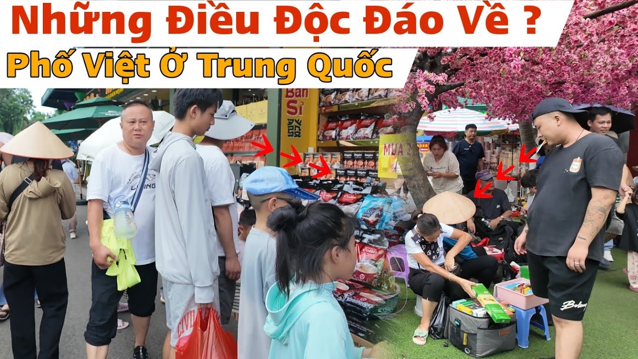 Посещение вьетнамских улиц в Китае, дегустация вьетнамской еды и знакомство с работой местных жит...