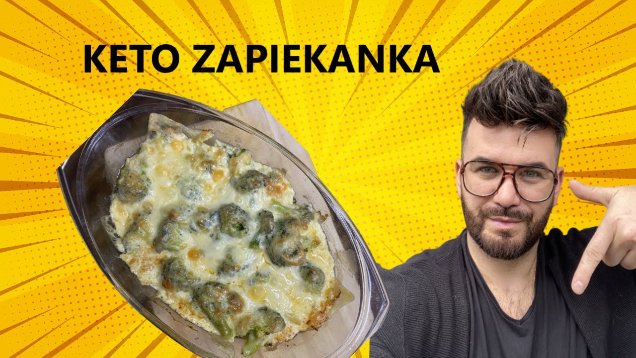 KETO Zapiekanka z brokułami i mięsem.