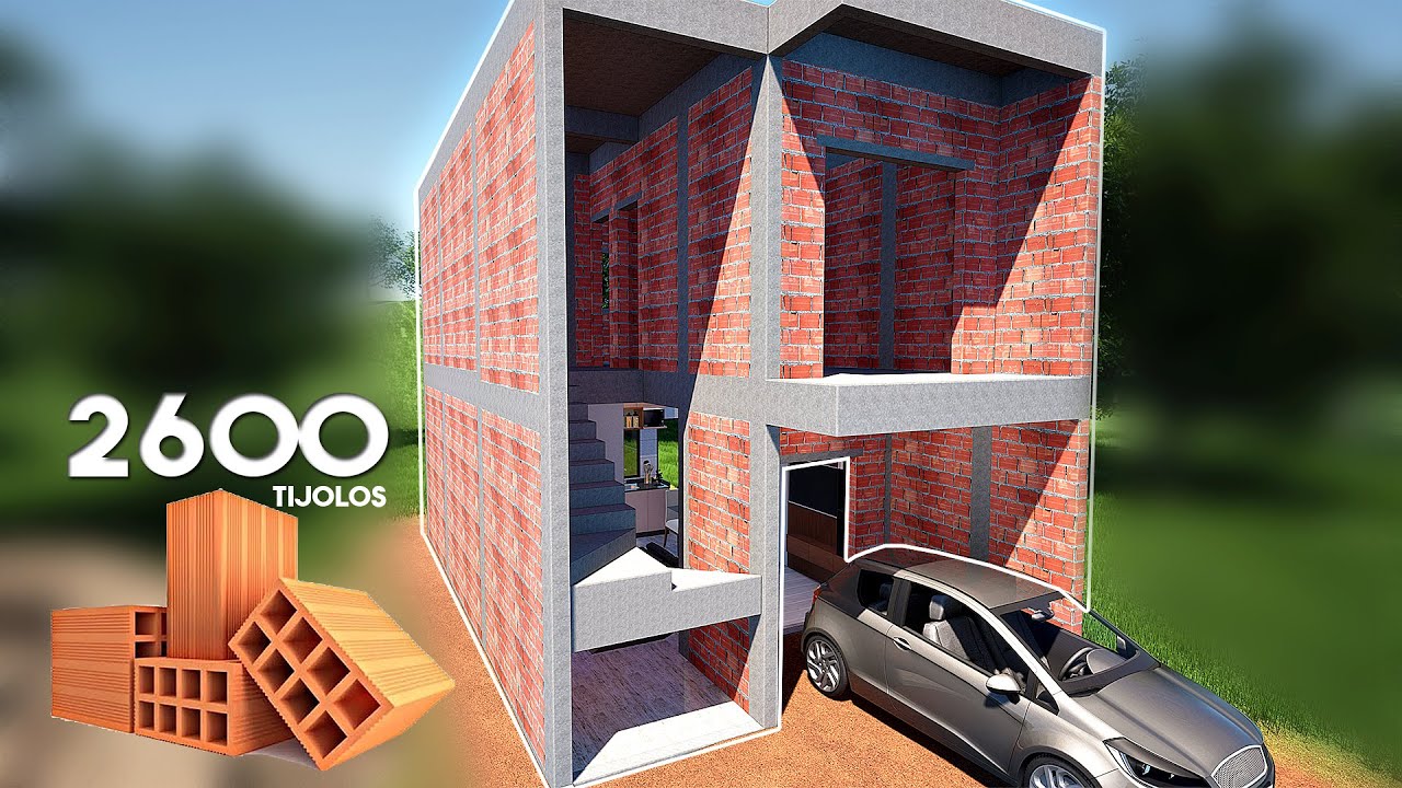 GUIA DE CONSTRUÇÃO ECONÔMICA: SOBRADO DE 5X12M COM 2 QUARTOS E GARAGEM | DUTRAM