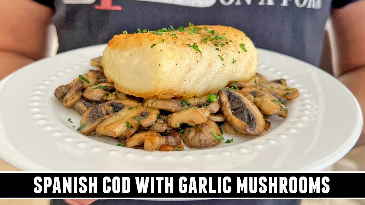 Spanish Cod with Garlic Mushrooms | EASY One-Pan 20 Minute Recipe