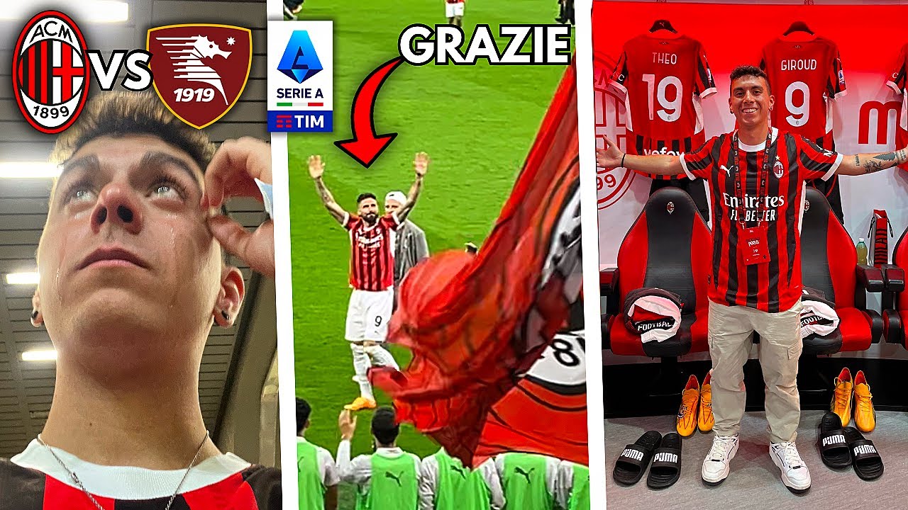 LACRIME, SPOGLIATOI e BORDOCAMPO a SAN SIRO nella PARTITA di ADDIO di GIROUD, PIOLI e KJAER😭‼️
