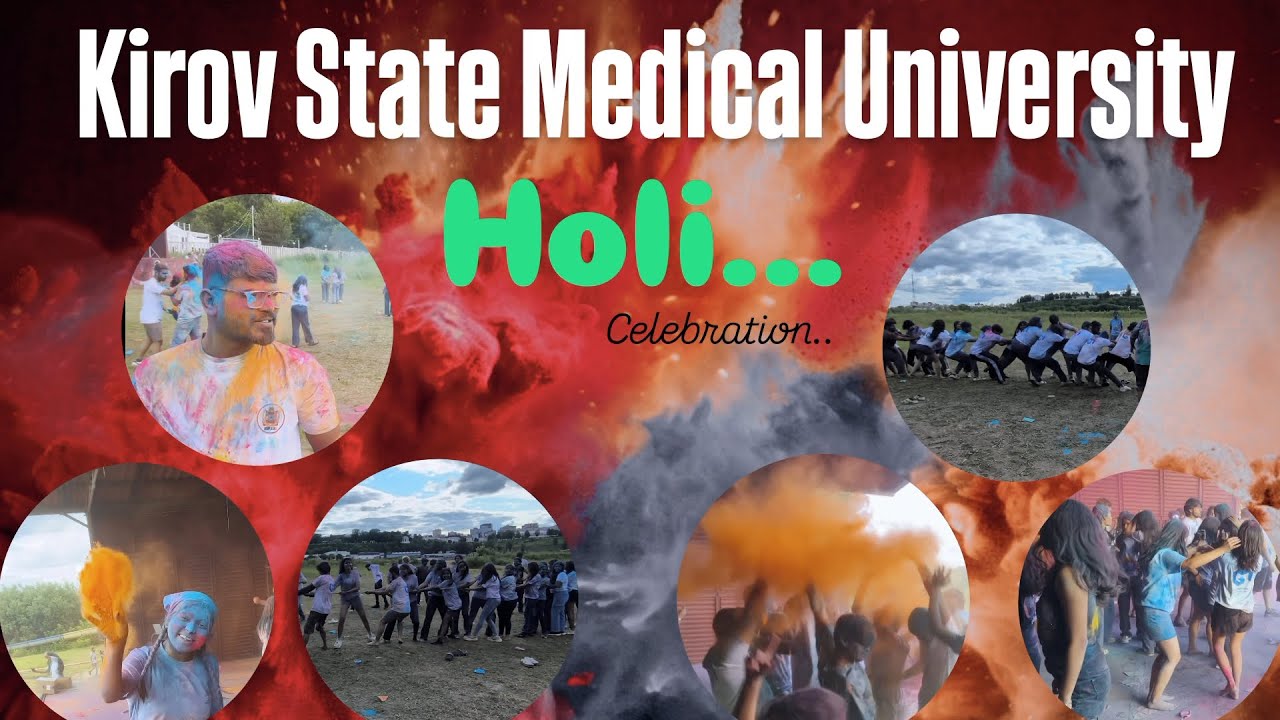 Holi Celebration In The Kirov State Medical University.#mbbsabroad #kirovstatemedicaluniversity