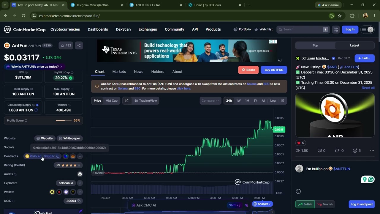 Is AntFun ($ANTFUN) token legit or a scam??