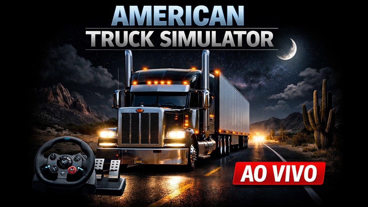ATS Realista com Volante G29! Entregas Noturnas + Tráfego Real | American Truck Simulator