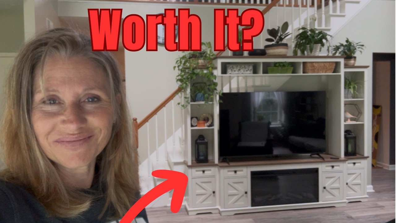 Big TV? AMERLIFE 98in Entertainment Center with Electric Fireplace (With or Without Heat!)