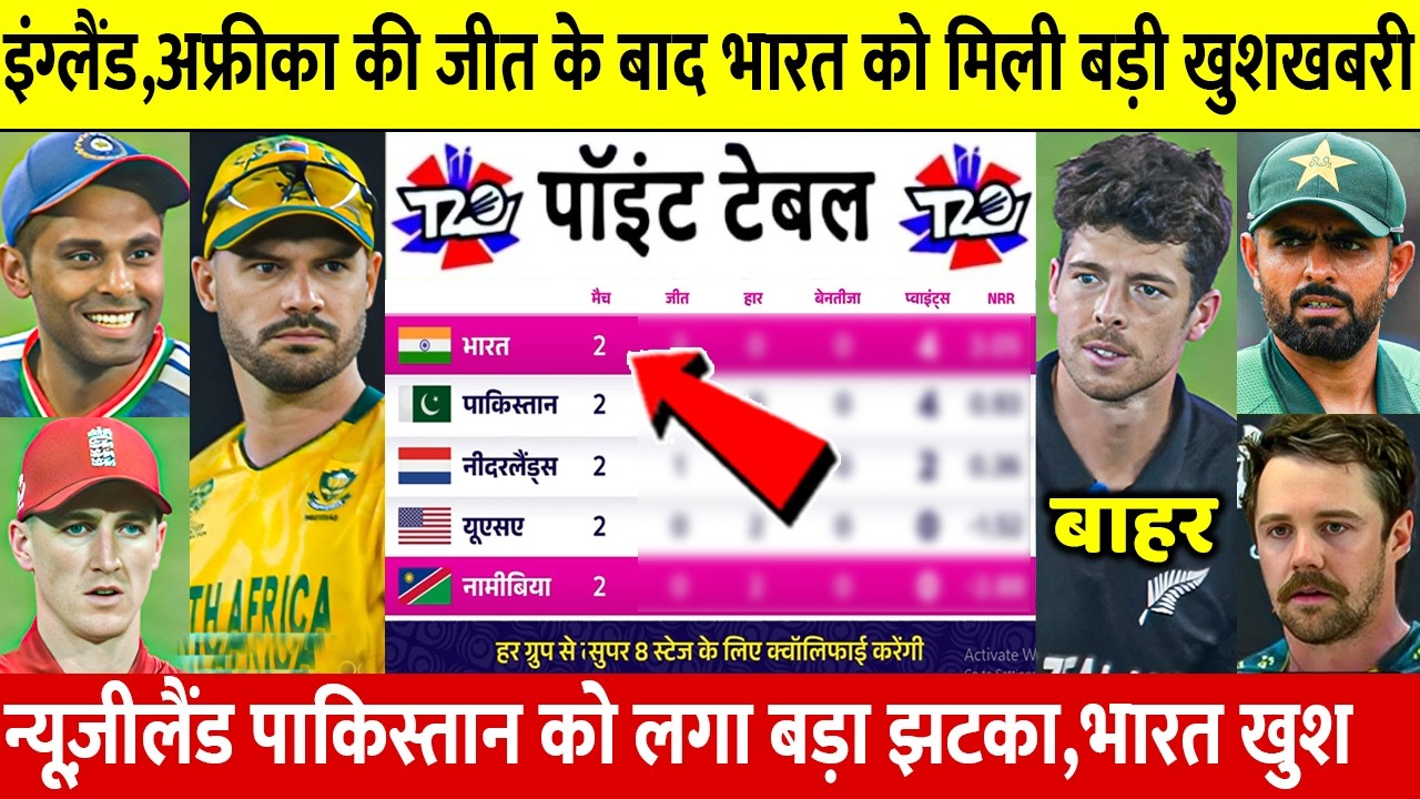 England Africa के जीत के बाद ICC T20 WC Points Table में बड़ा बवाल भारत को खुशखबरी, NZ PAK AUS हैरान