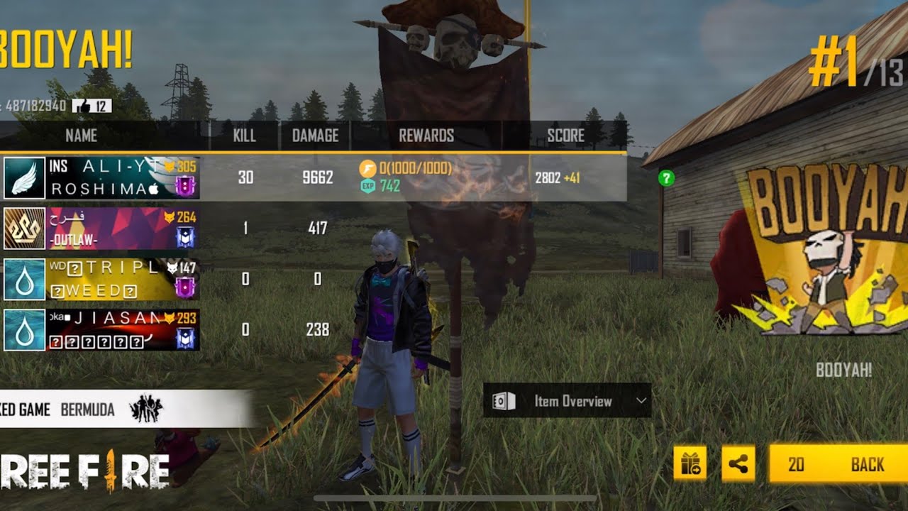 FREE FIRE NEW WORLD RECORD 30KILL GAMEPLAY🔥ALI INFISHIMA EL MEJOR||رقم قياسي جديد🔥غيمبلاي 30 كيل