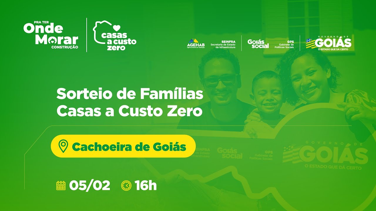 Sorteio de Famílias em Cachoeira de Goiás