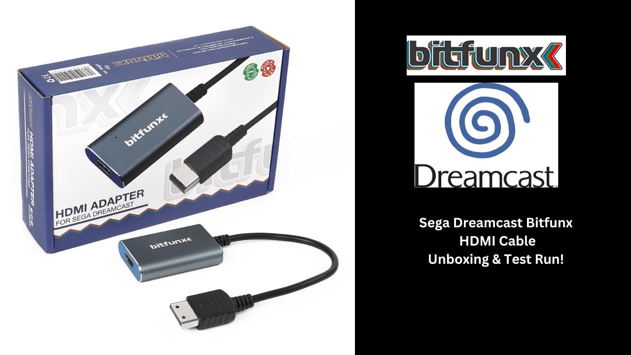 Sega Dreamcast Bitfunx HDMI Adapter Unboxing & Setup