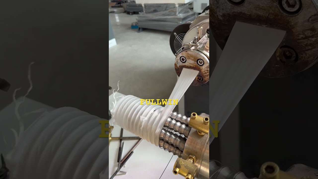How to produce PP toilet pipe with steel wire? #machine #plasticmachine #plasticpipe