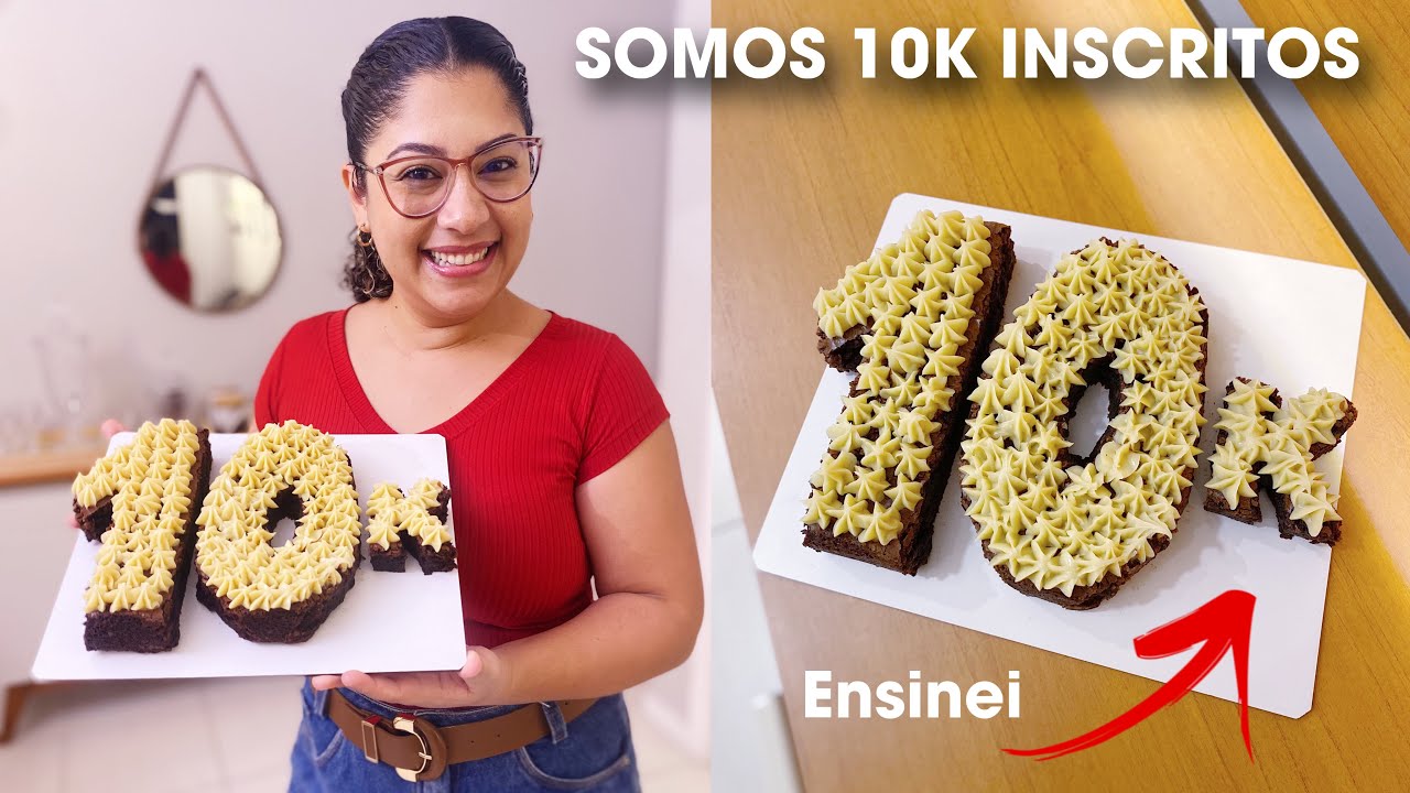 COMO FAZER NUMBER BROWNIE | 10K DO COZINHA VLOG