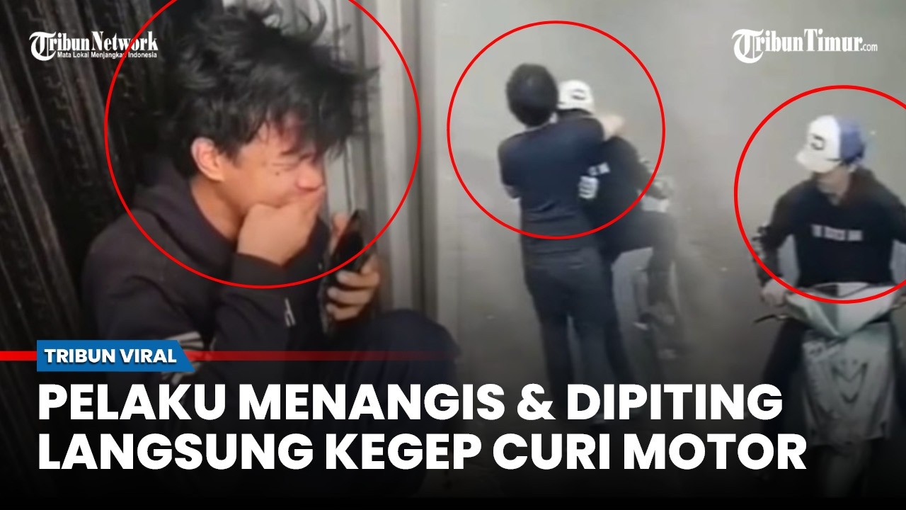Baru Stater Motor yang Dicuri, Pria Ini Langsung Ditangkap Pemiliknya Hingga Menangis Histeris