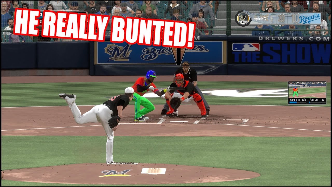 HE REALLY BUNTED! - MLB The Show 17 Diamond Dynasty Gameplay
