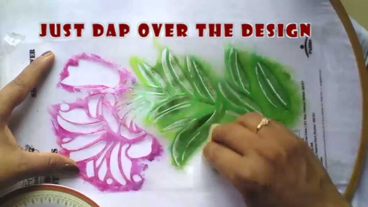 STENCIL PAINTING IN  FABRICS