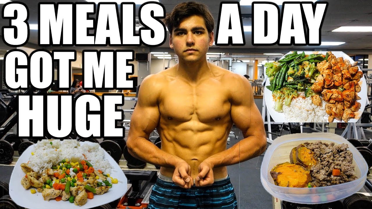 How I Got Huge Eating 3 Meals A Day | Full Day Of Eating