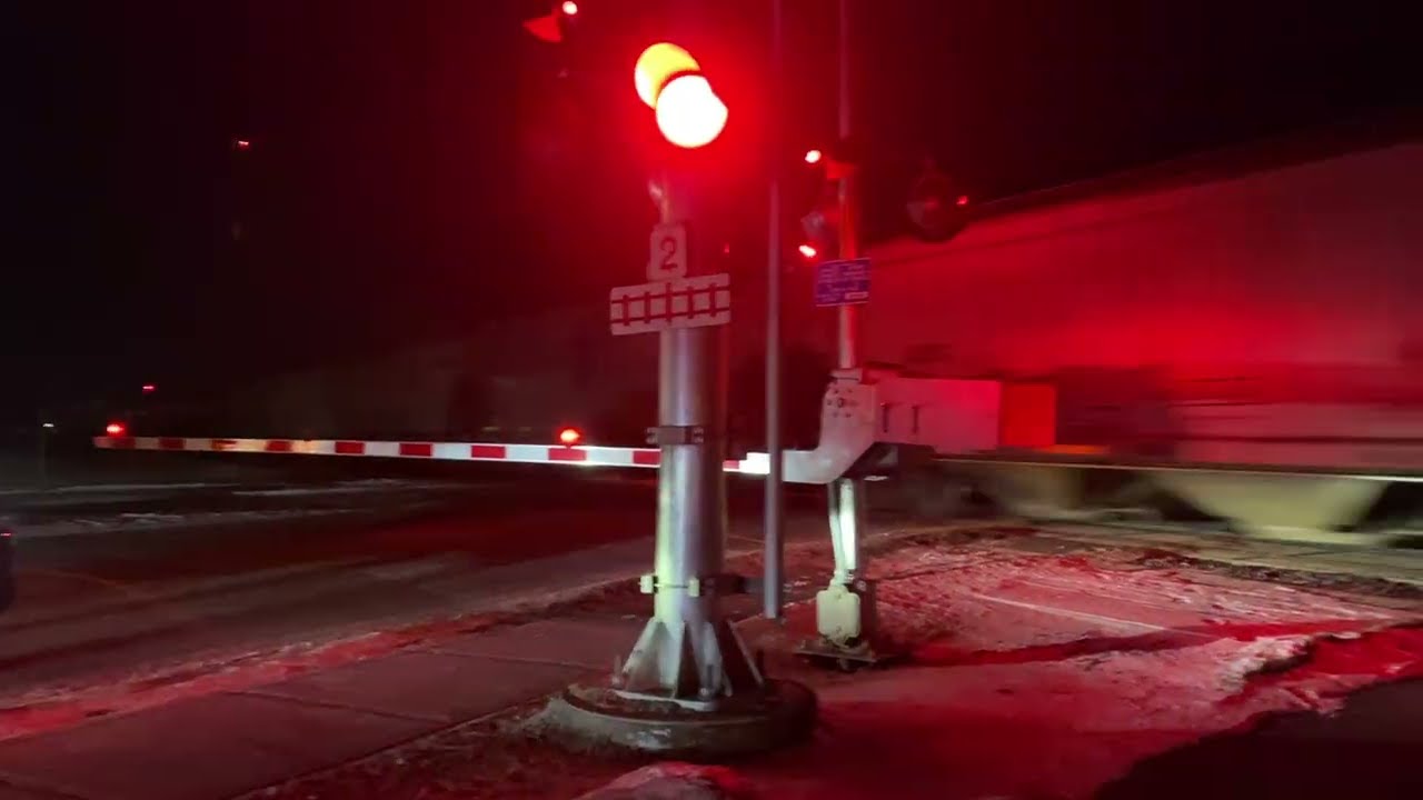 CP rail 9727 leads a potash train westbound through Canmore!