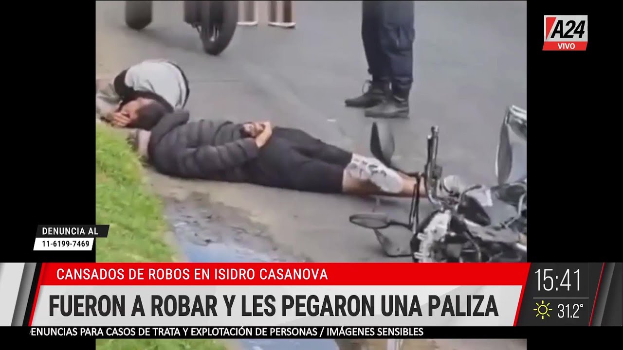 🚨 VECINOS DE ISIDRO CASANOVA LE PEGARON UNA PALIZA A DELINCUENTES QUE FUERON A ROBAR