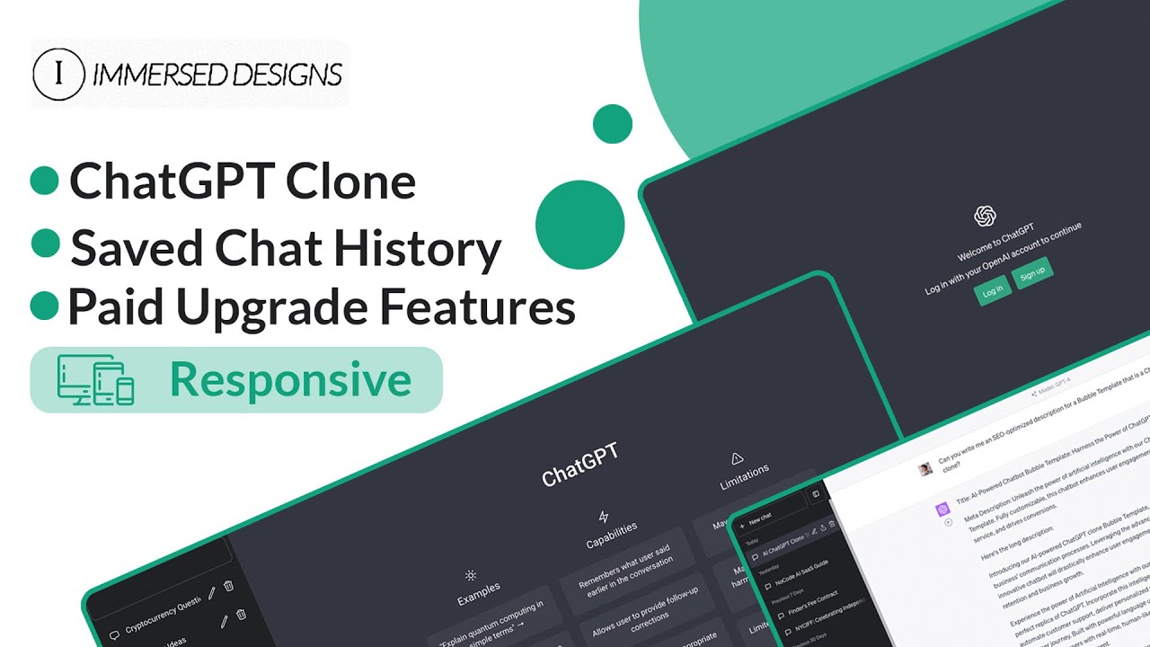 Build Your Own ChatGPT Clone With Bubble.io (No-Code)
