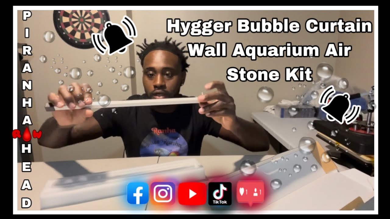 Hygger Bubble Curtain Wall Aquarium Air Stone Kit